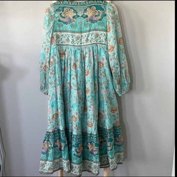 Spell & the Gypsy | Seashell boho midi dress in seafoam - Picture 15 of 16